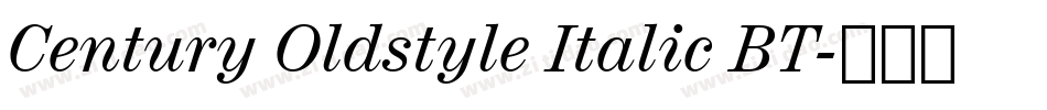 Century Oldstyle Italic BT字体转换